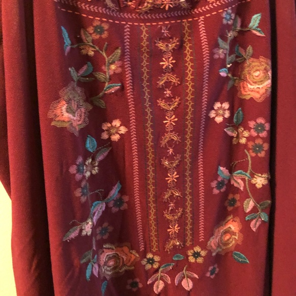 Embroidered floral print detail dress - Picture 3 of 4